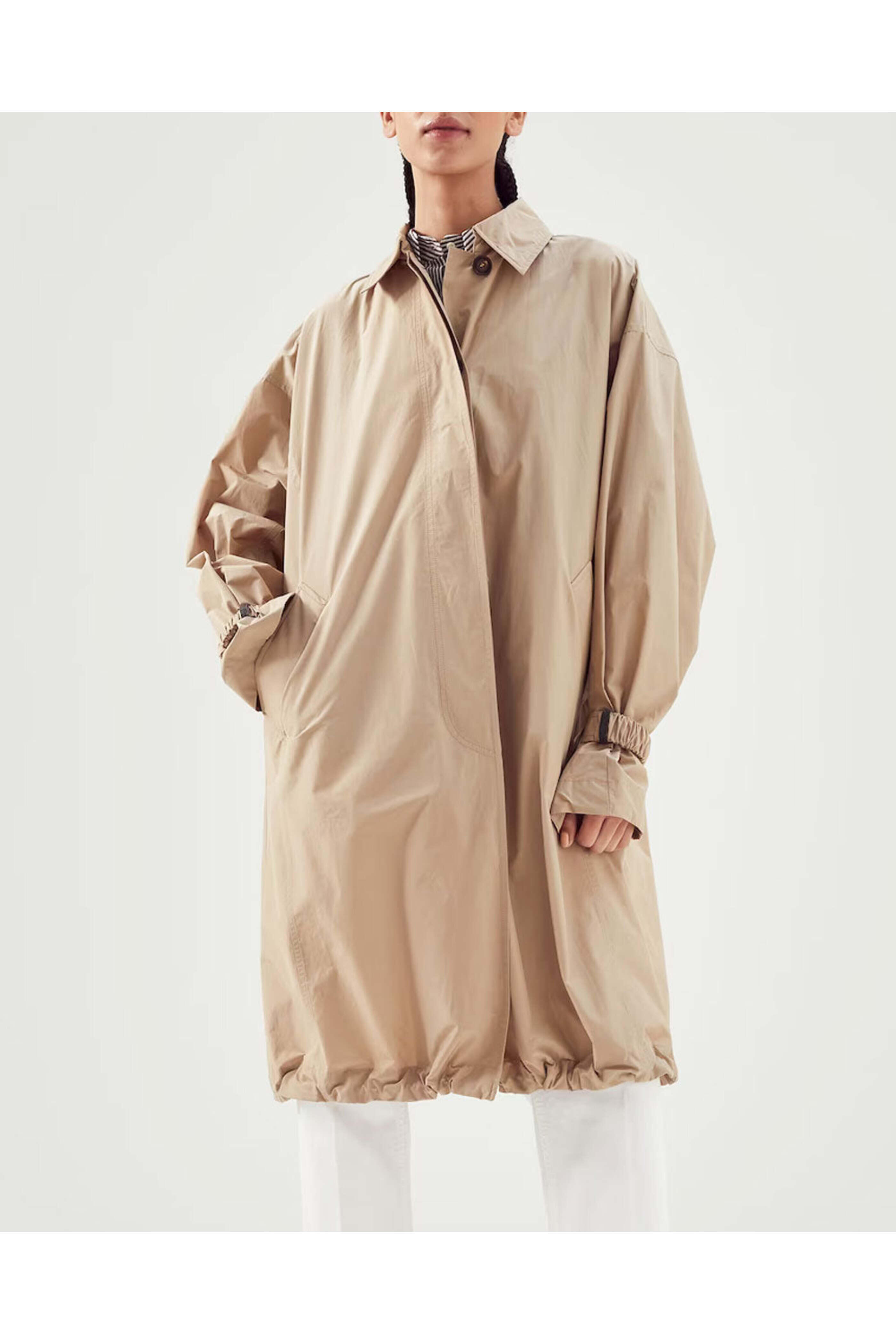 Brunello Cucinelli - Tapioca Taffeta Car Coat