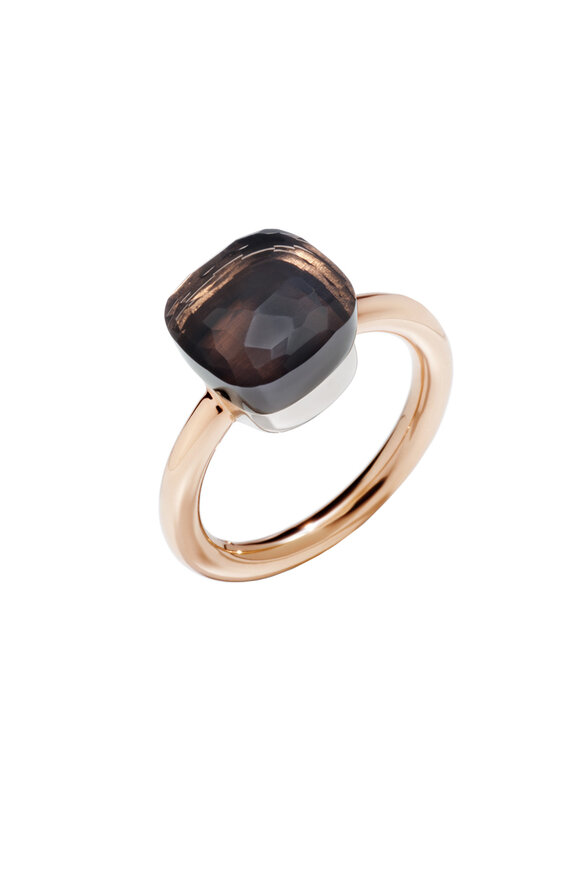 Pomellato 18K Rose Gold Nudo Smoky Quartz Ring