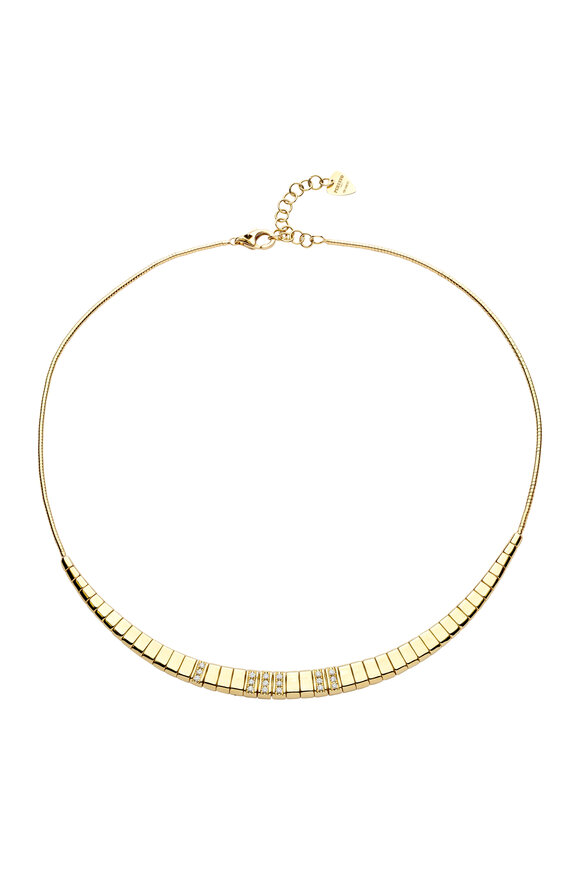Peruffo 18k Yellow Gold Guitar Diamond Choker Necklace - view 1