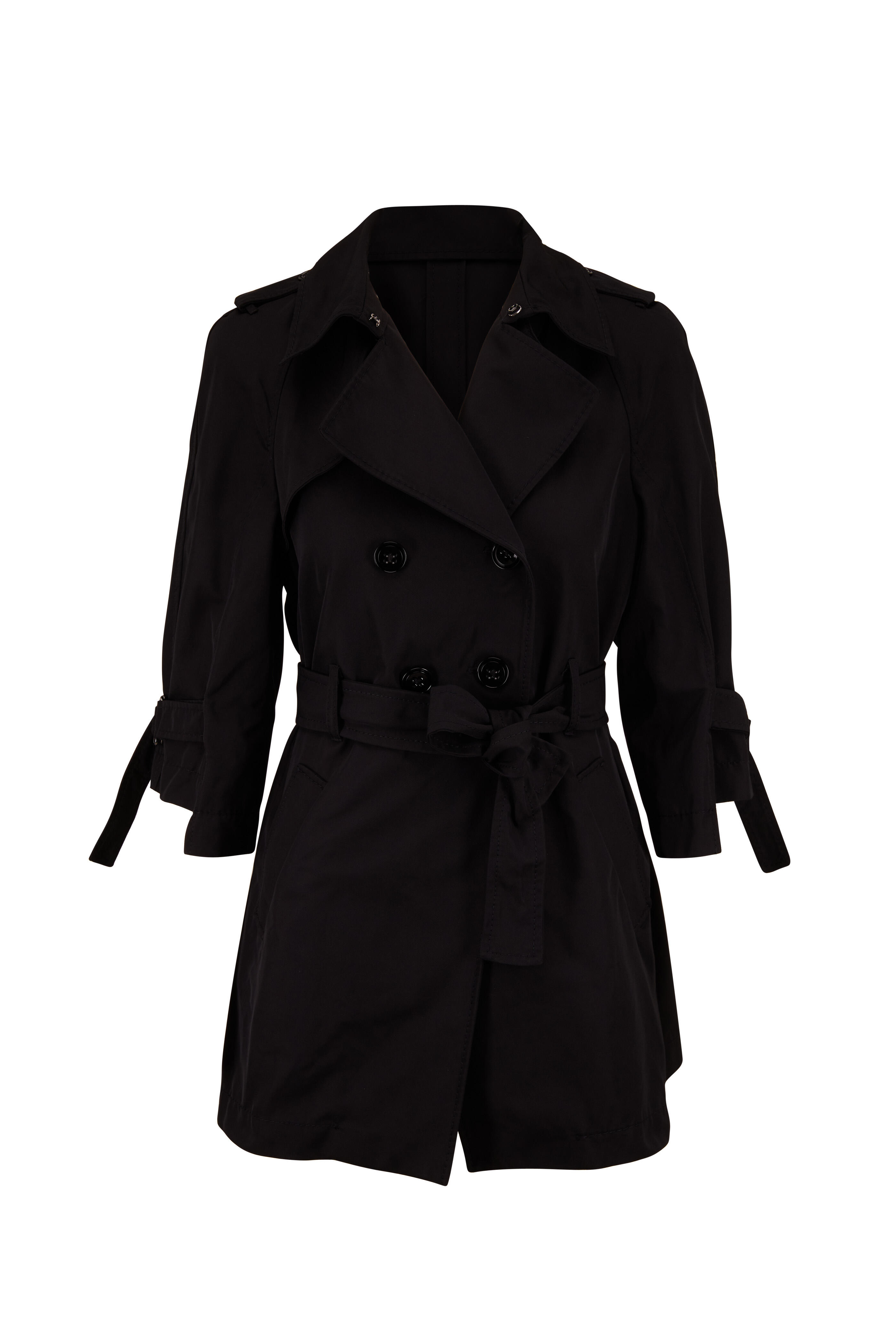Dorothee Schumacher - Sporty Sophistication Black Belted Trench Coat