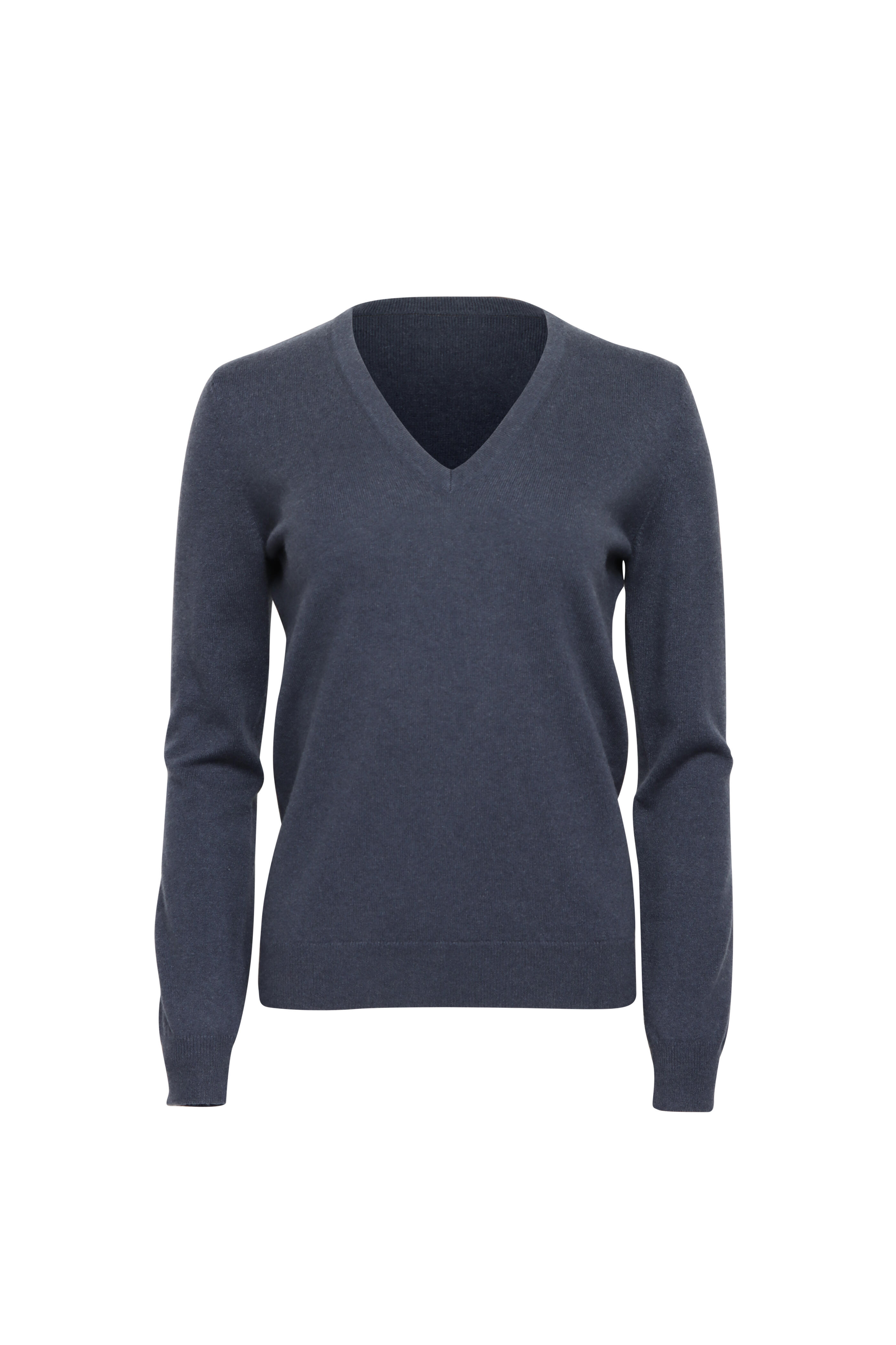 Brunello Cucinelli - Midnight Cashmere V Neck Pullover