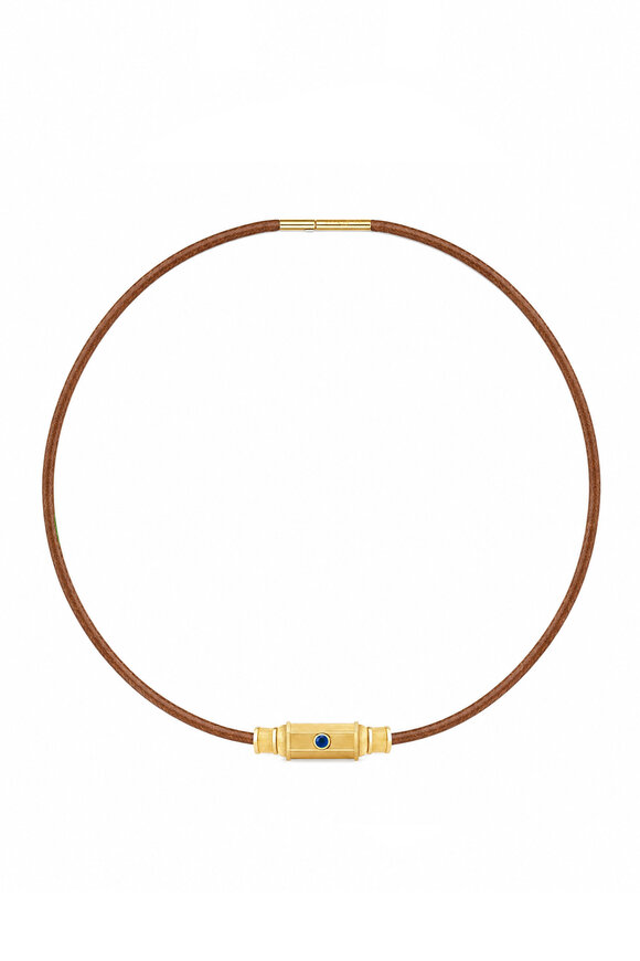 Marie Lichtenberg Sapphire Micro Lasso Locket Necklace - view 1