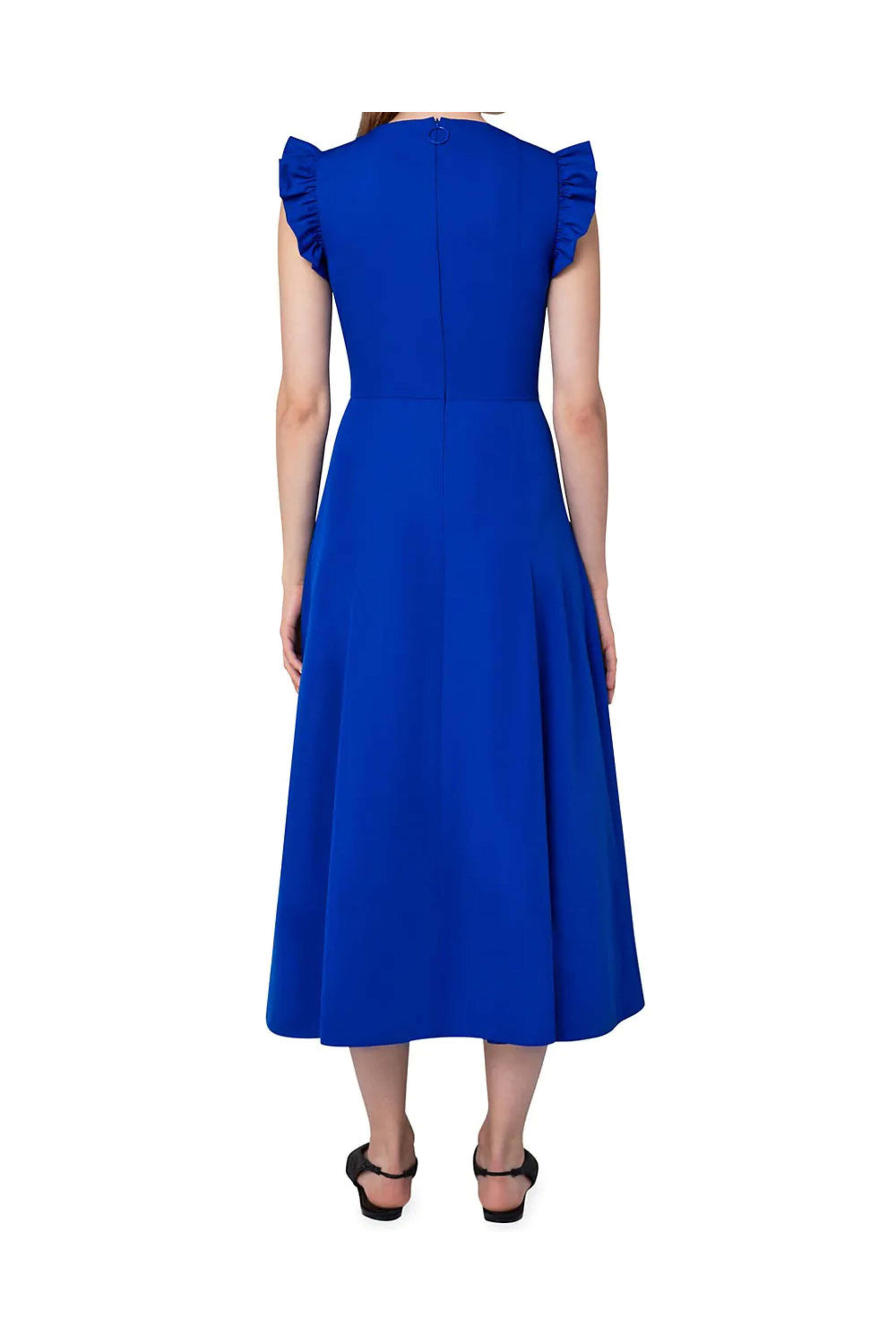 Akris Punto - Electric Blue Techno Taffeta Midi Dress