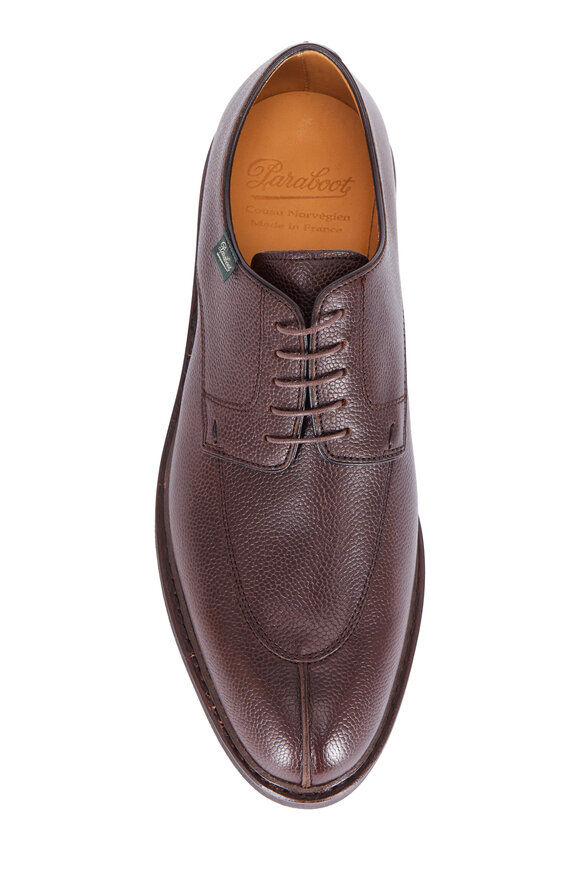 Paraboot - Tournier Brown Grained Leather Derby Shoe