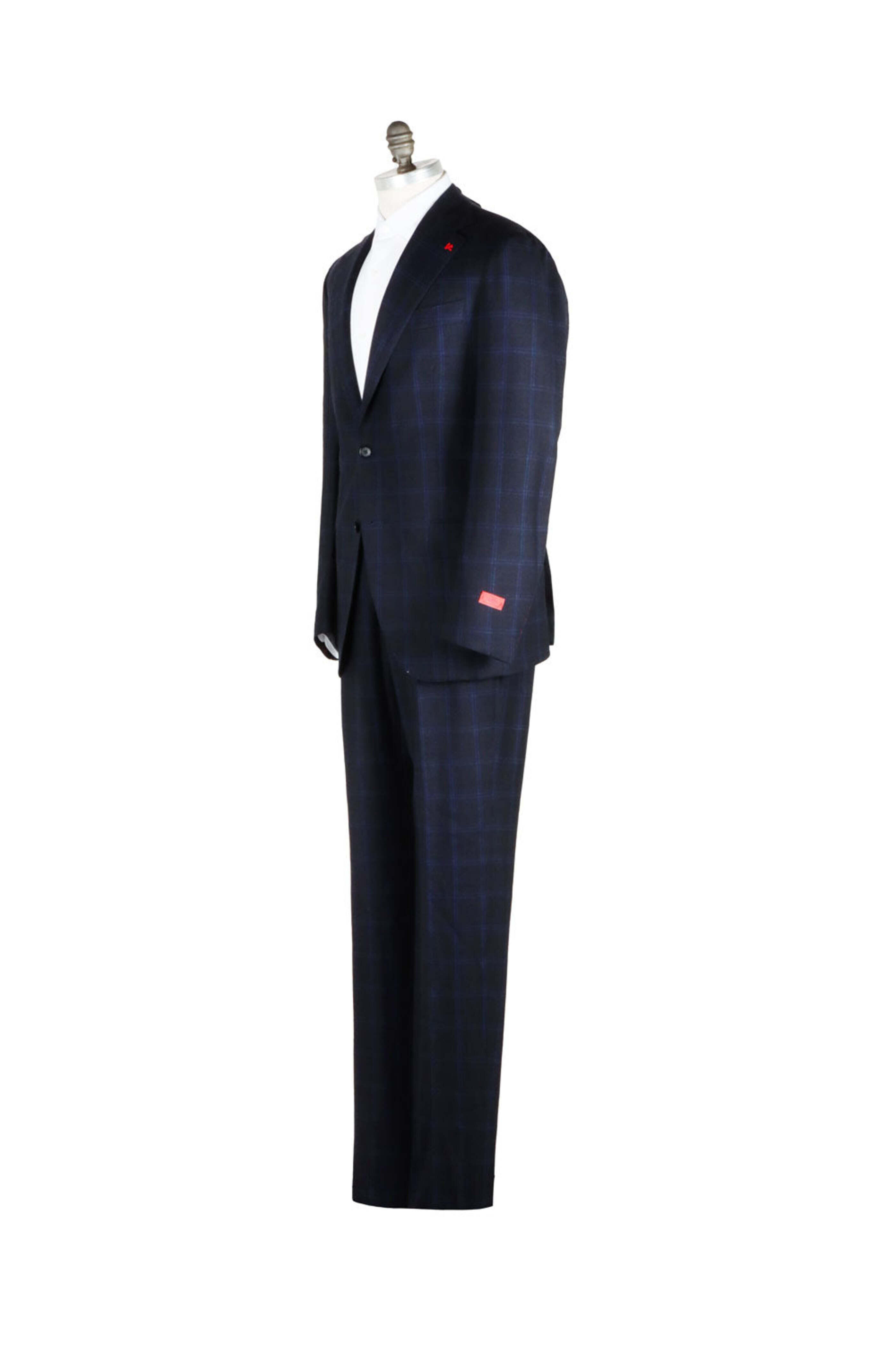Isaia - Navy Marechiaro Check Wool Suit