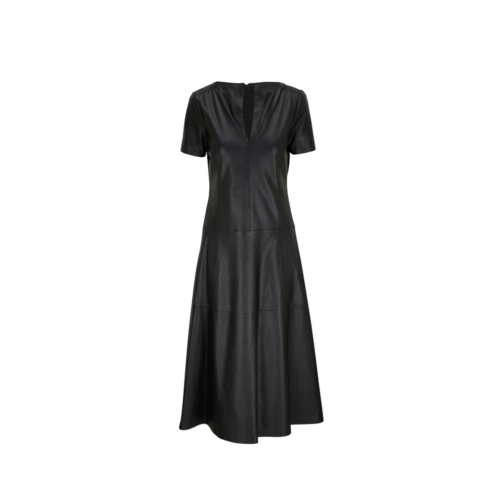Dorothee Schumacher - Sleek Statement Black Leather Dress