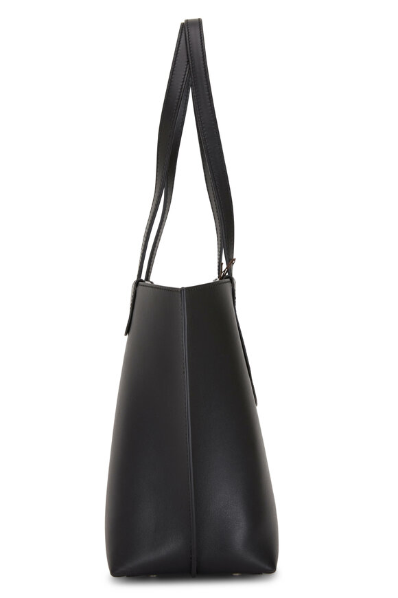 Tod's - AOL Black Leather Mini Shopping Tote