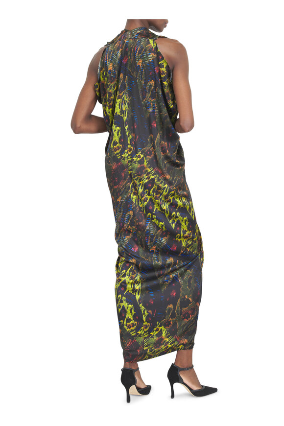 Zero + Maria Cornejo Black Multicolor Silk Chaos Print Dress - view 4