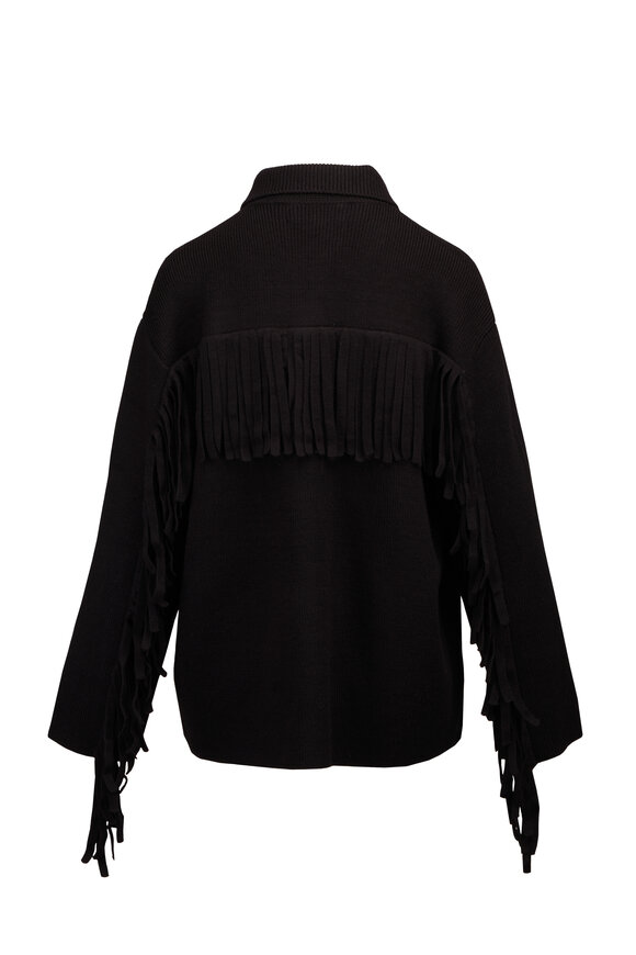 The Great Black Western Fringe Sweater Jacket - view 2