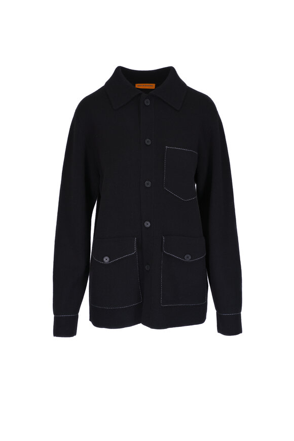 Guest in Residence Industry Black Cashmere Shirt Jacket