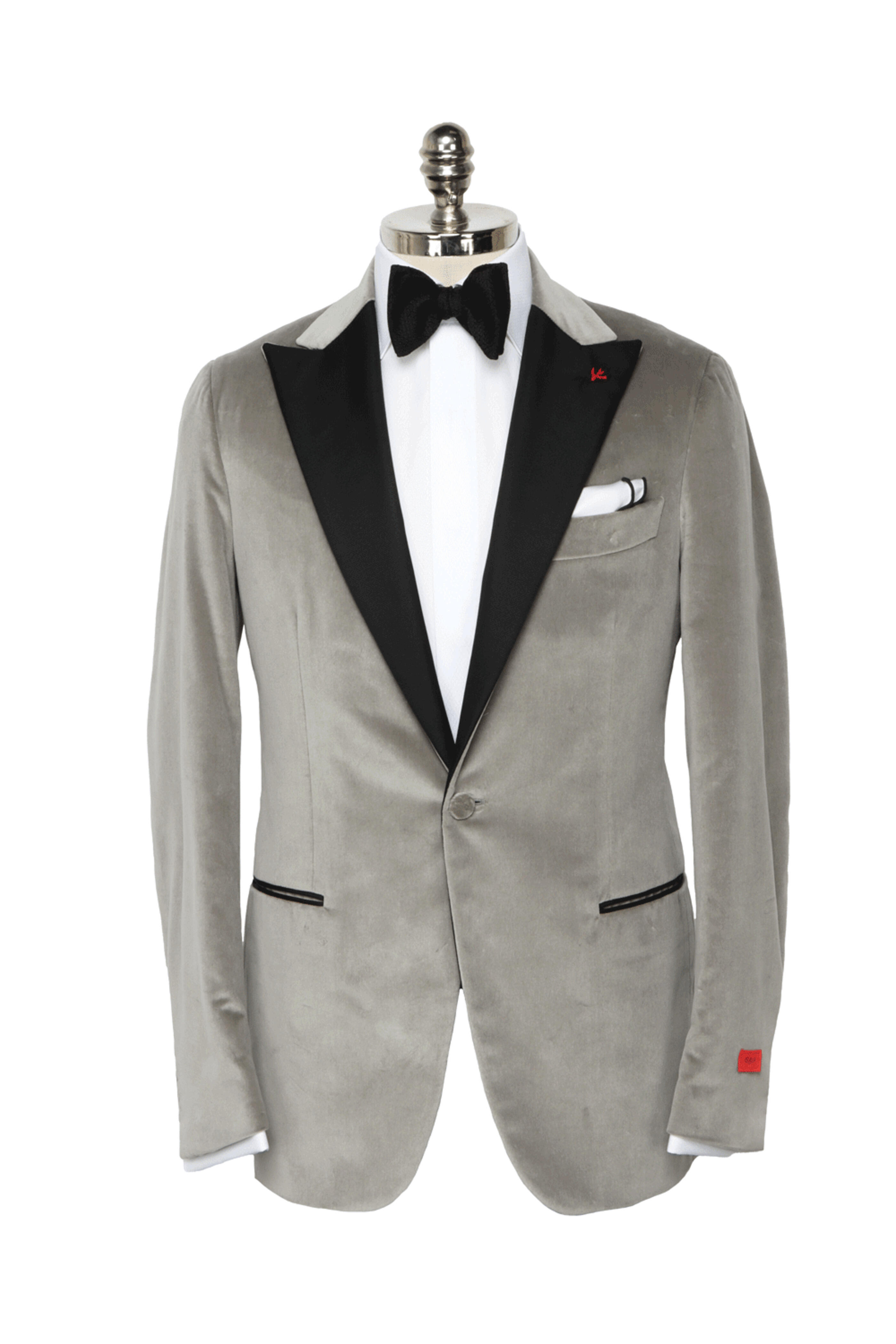 Isaia - Grigio Winter Velvet Dinner Jacket