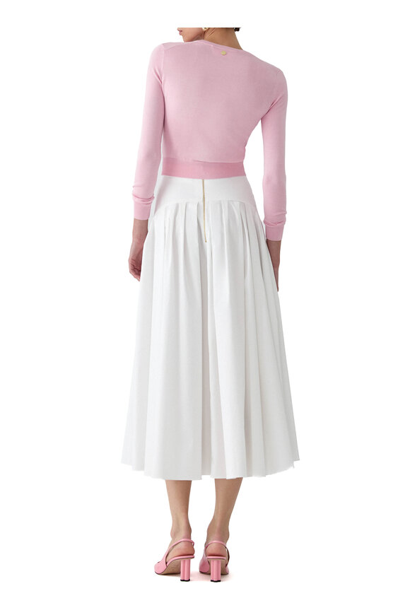 Carolina Herrera Light Pink Cropped Cardigan - view 3
