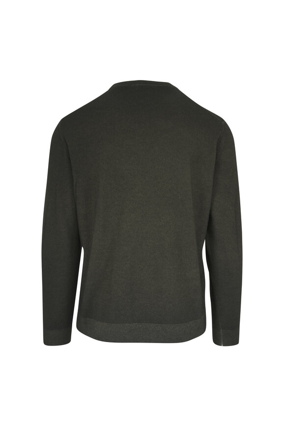 Maurizio Baldassari Green Cashmere Crewneck Sweater - view 3