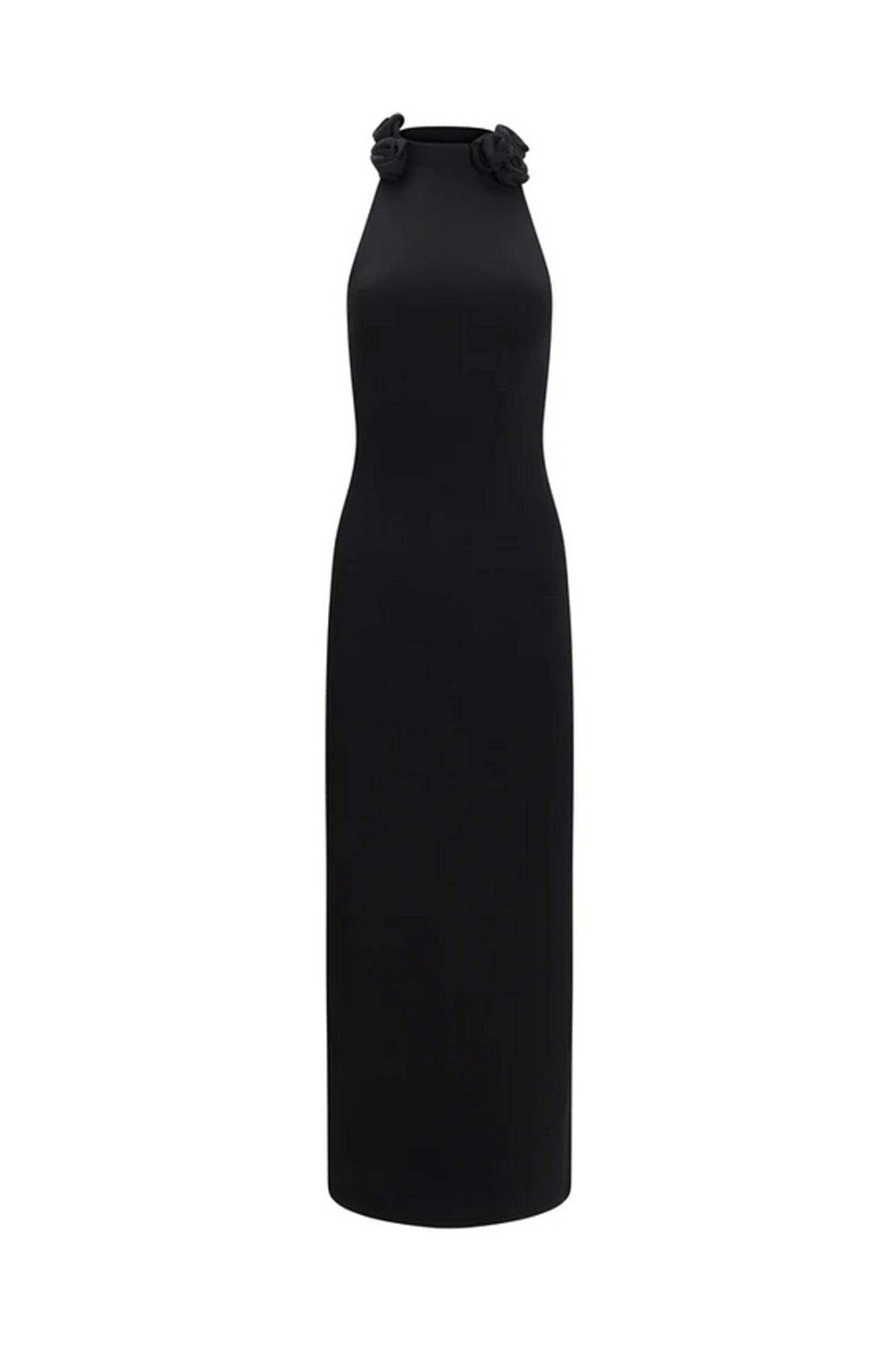 altuzarra black dress Altuzarra // Black Floral Lace High Neck Dress – VSP Consignment main image 1