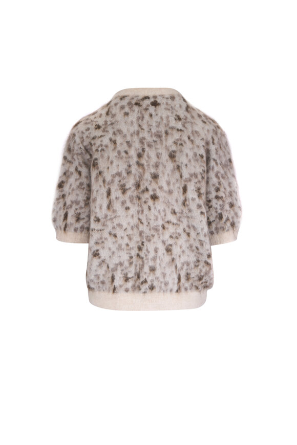 Brunello Cucinelli Ivory Animalier Jacquard Knit Sweater - view 3