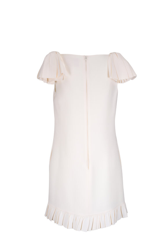 Valentino - Ivory Crepe Couture Ruffle Hem Dress