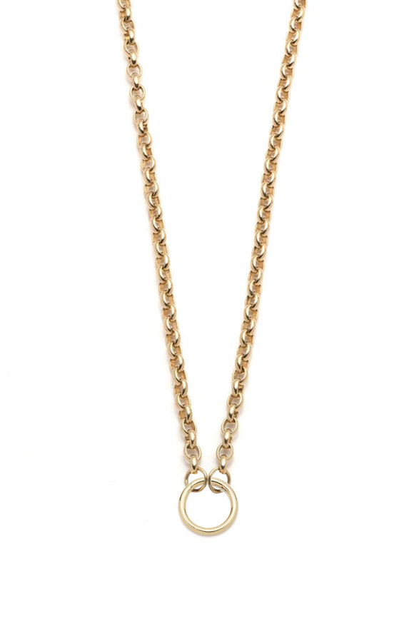 Foundrae 18k Yellow Gold Heavy Belcher Open Chain Necklace