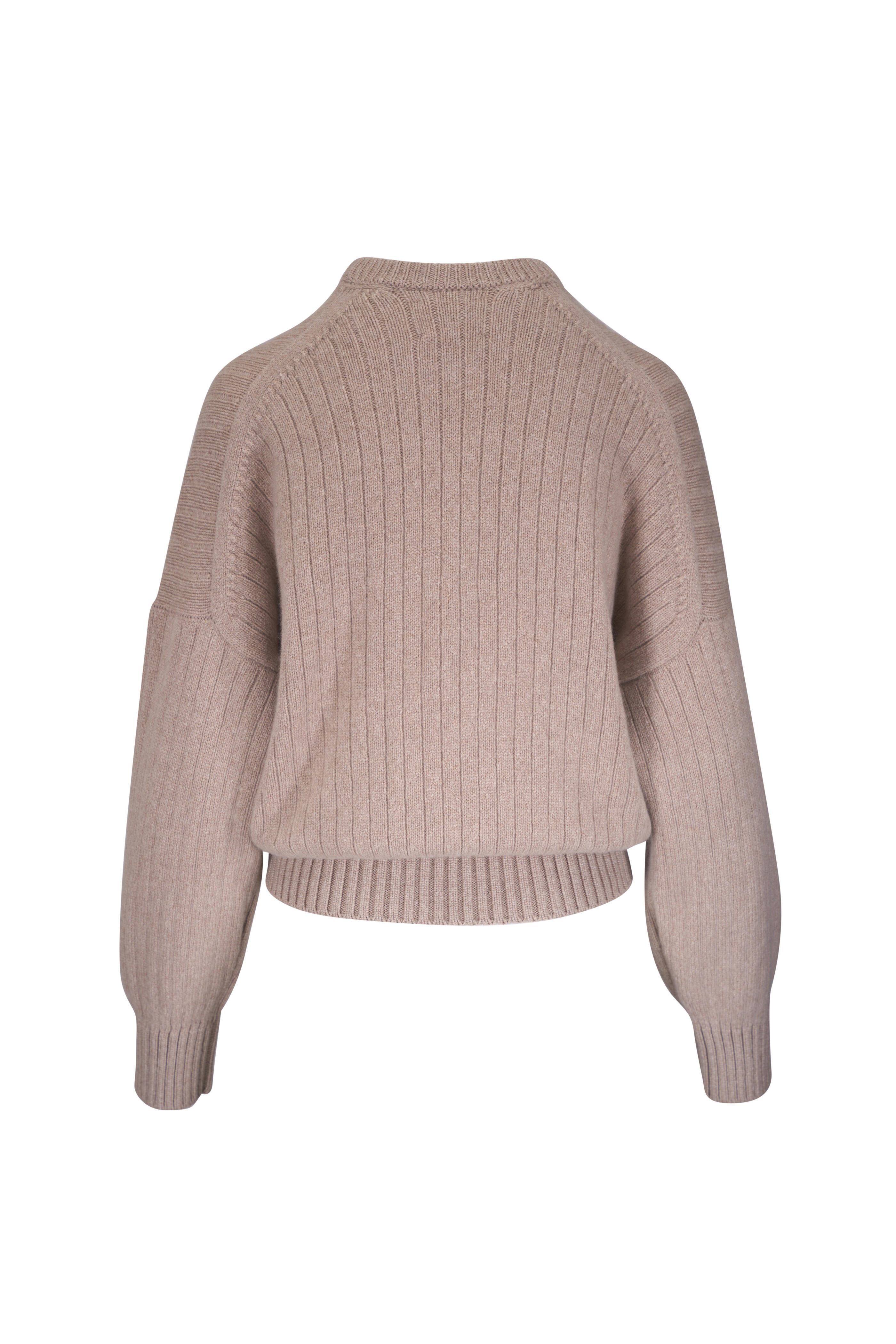 Khaite - Lennox Putty Ribbed Cashmere Sweater