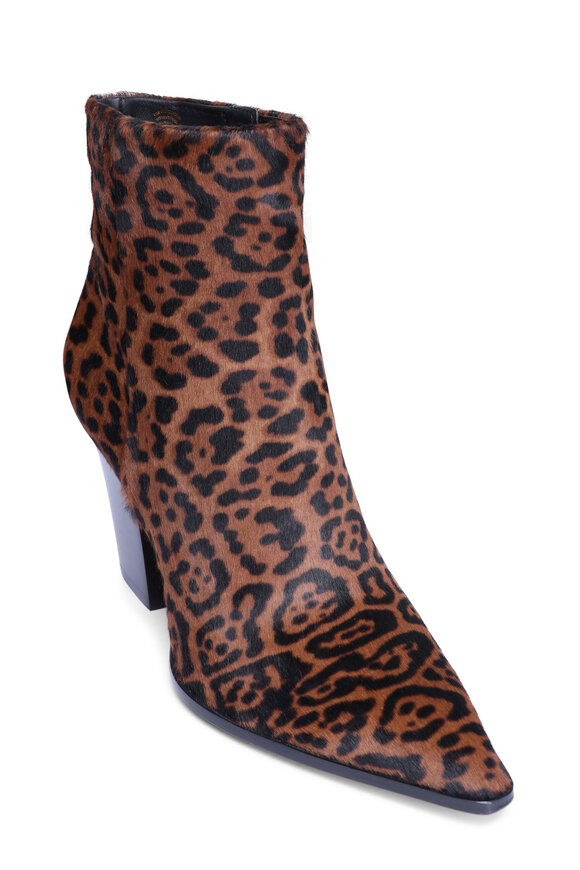 Santoni Texano Animal Print Short Boot