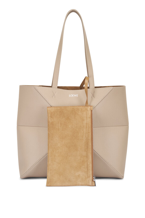 Loewe Medium Horizontal Puzzle Fold Clay Leather Tote - view 6