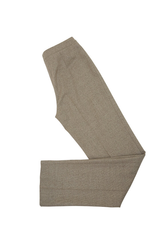 Escada - Taupe Silk & Virgin Wool Suit Pants