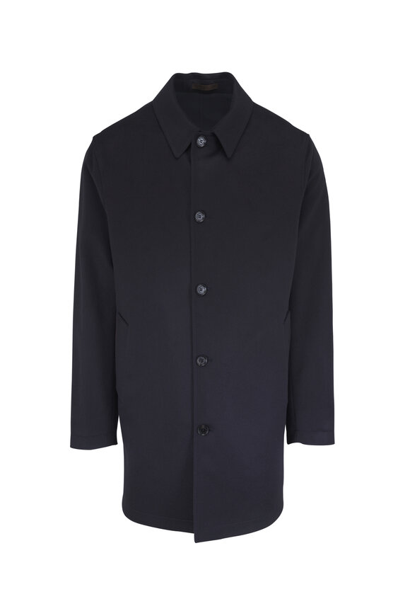 Maurizio Baldassari Volta Dark Navy Revisable Raincoat - view 1