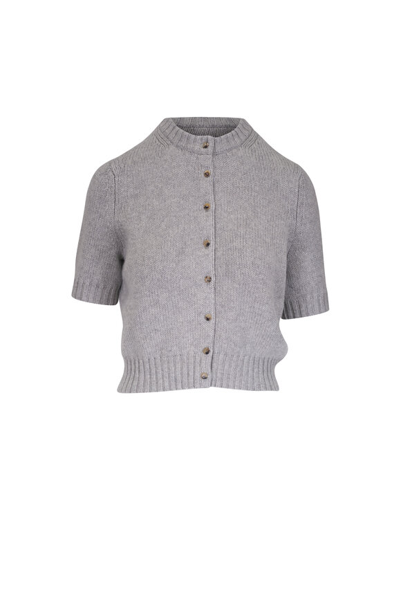 Khaite Nora Heather Gray Cashmere Cardigan