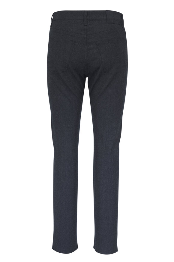 Canali Gray Brushed Wool Performance Five Pocket Pant - view 6