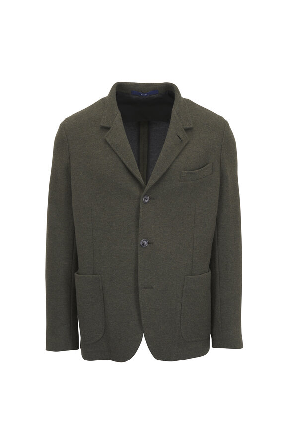Fedeli Olive Green Cashmere Sportcoat - view 5