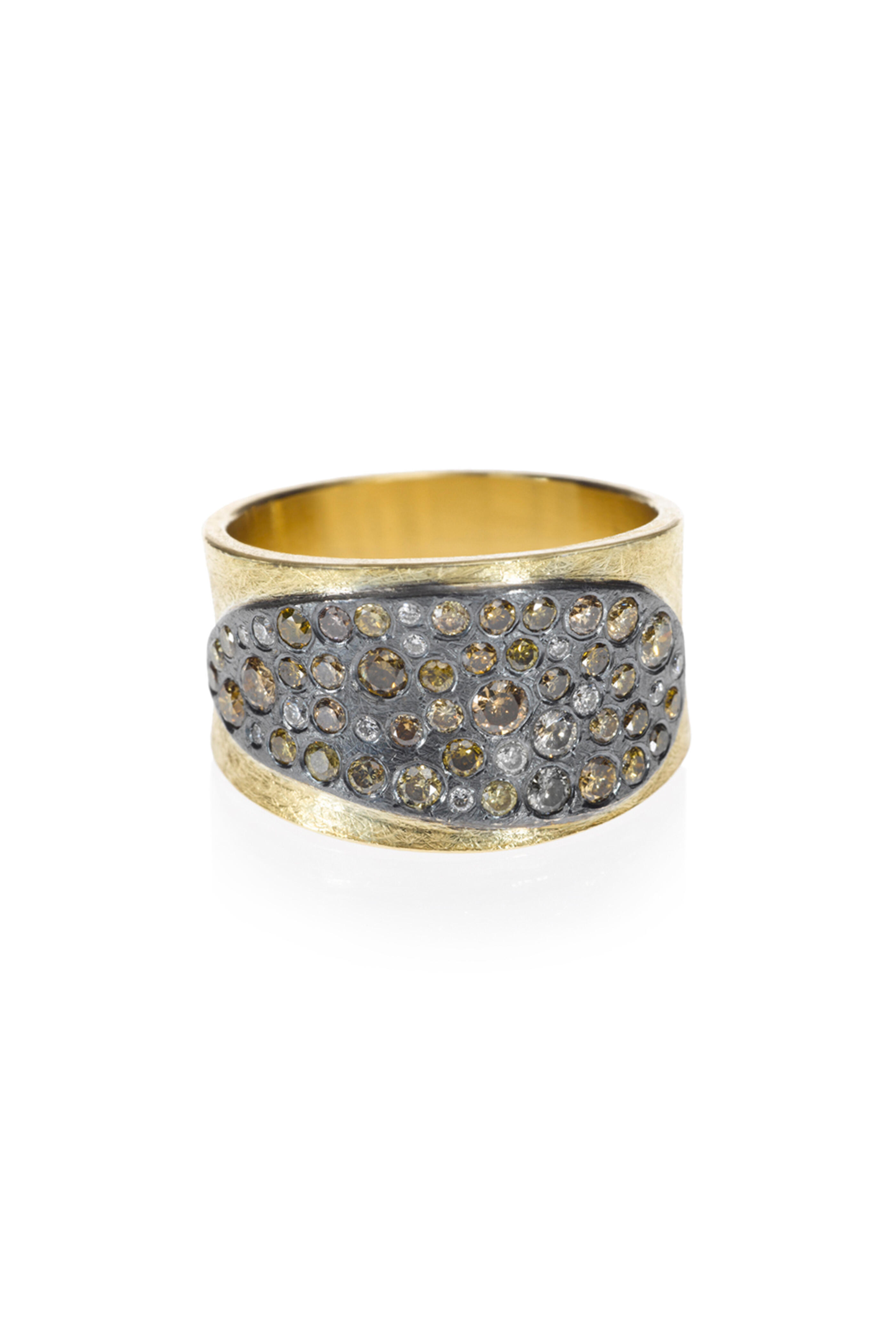 Todd Reed - Yellow Gold & Silver Diamond Band | Mitchell Stores