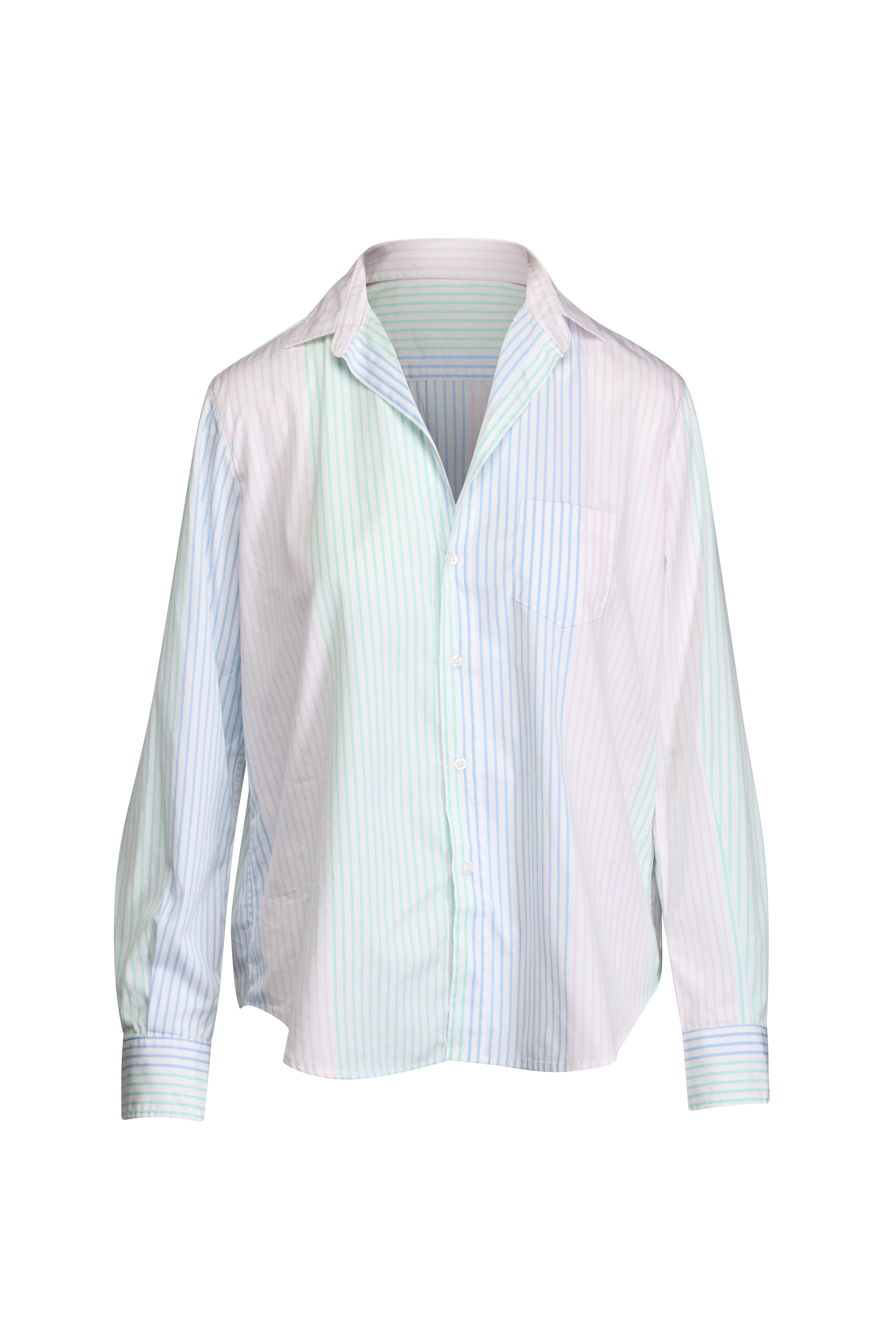 Frank & Eileen - Eileen Pastel Stripe Relaxed Button Up Shirt