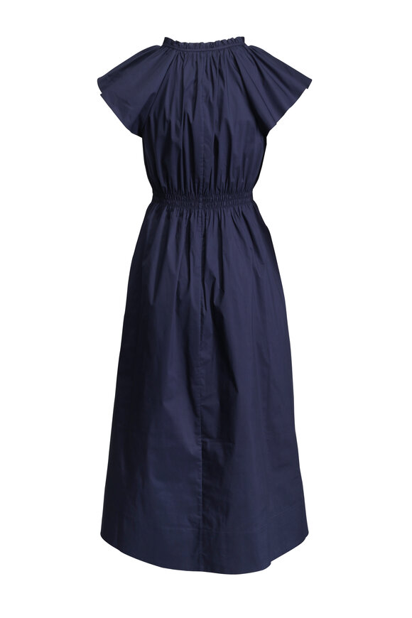 Tanya Taylor Ivana Navy Midi Dress - view 2