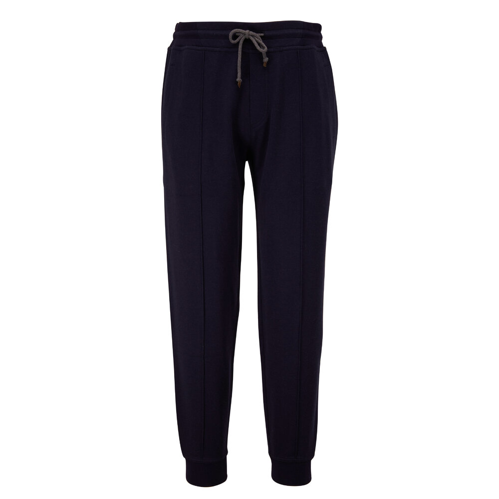 Brunello Cucinelli - Brown Stretch Cotton Flat Front Pant