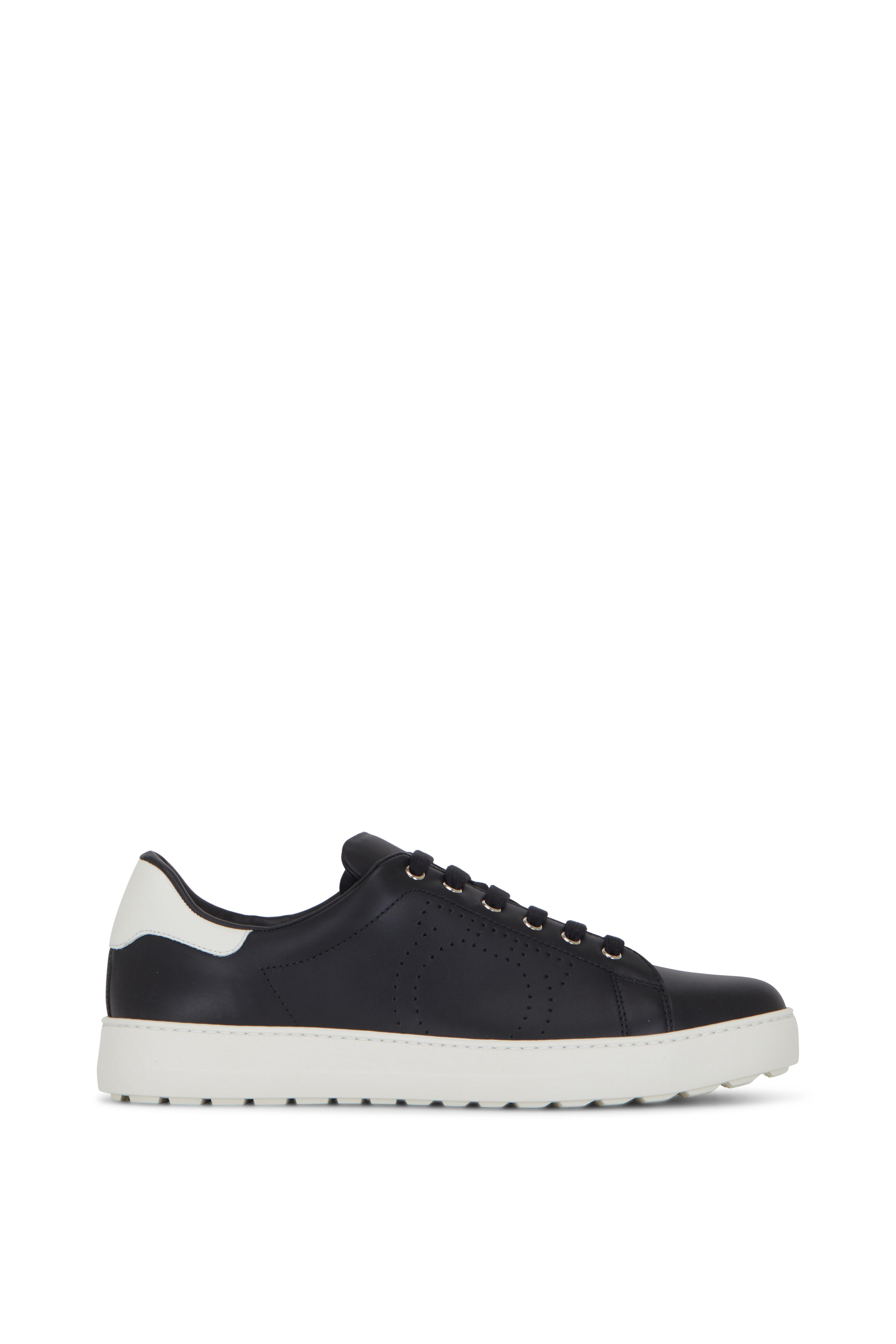 Ferragamo - Pierre Black Leather Low Top Sneaker