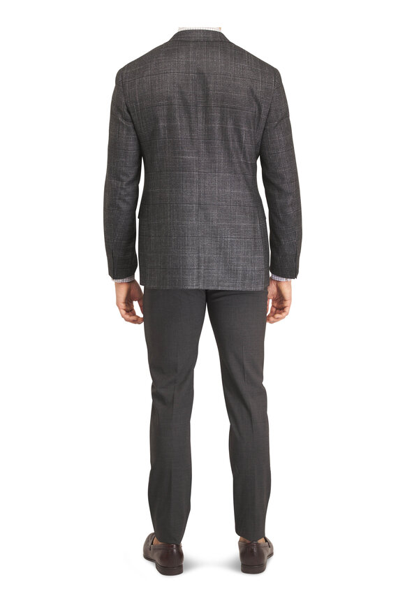 Canali Charcoal Gray Subtle Plaid Sportcoat - view 4