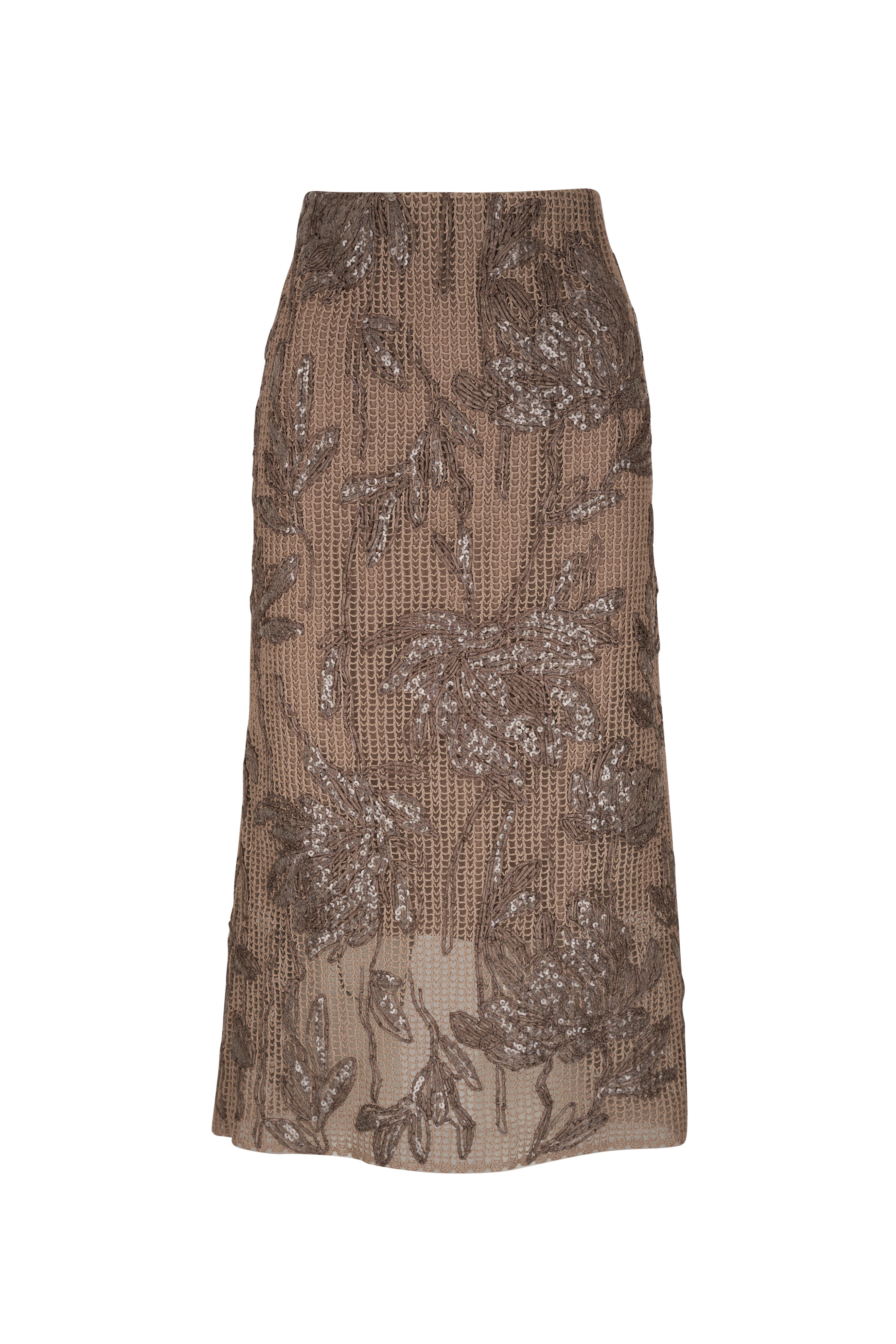 スカート BRUNELLO CUCINELLI Women Mid Skirts ML138G3753 C9002 Beige Circle skirt for Woman in Khaki | Brunello Cucinelli