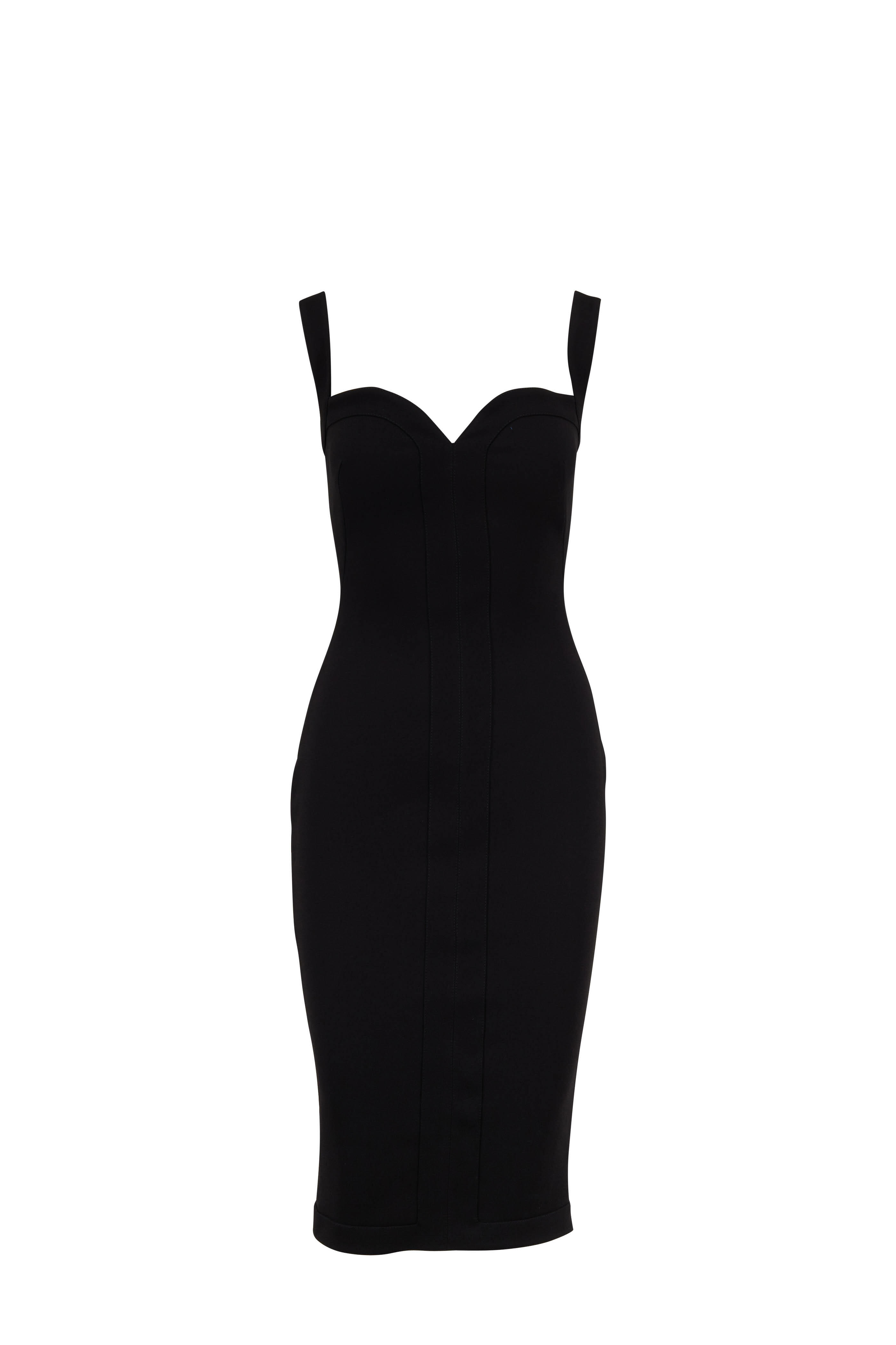 Victoria Beckham - Black Bonded Crepe Sleeveless Cami Dress