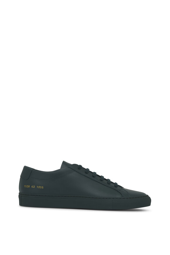 Common Projects - Achilles Forest Green Leather Low Top Sneaker