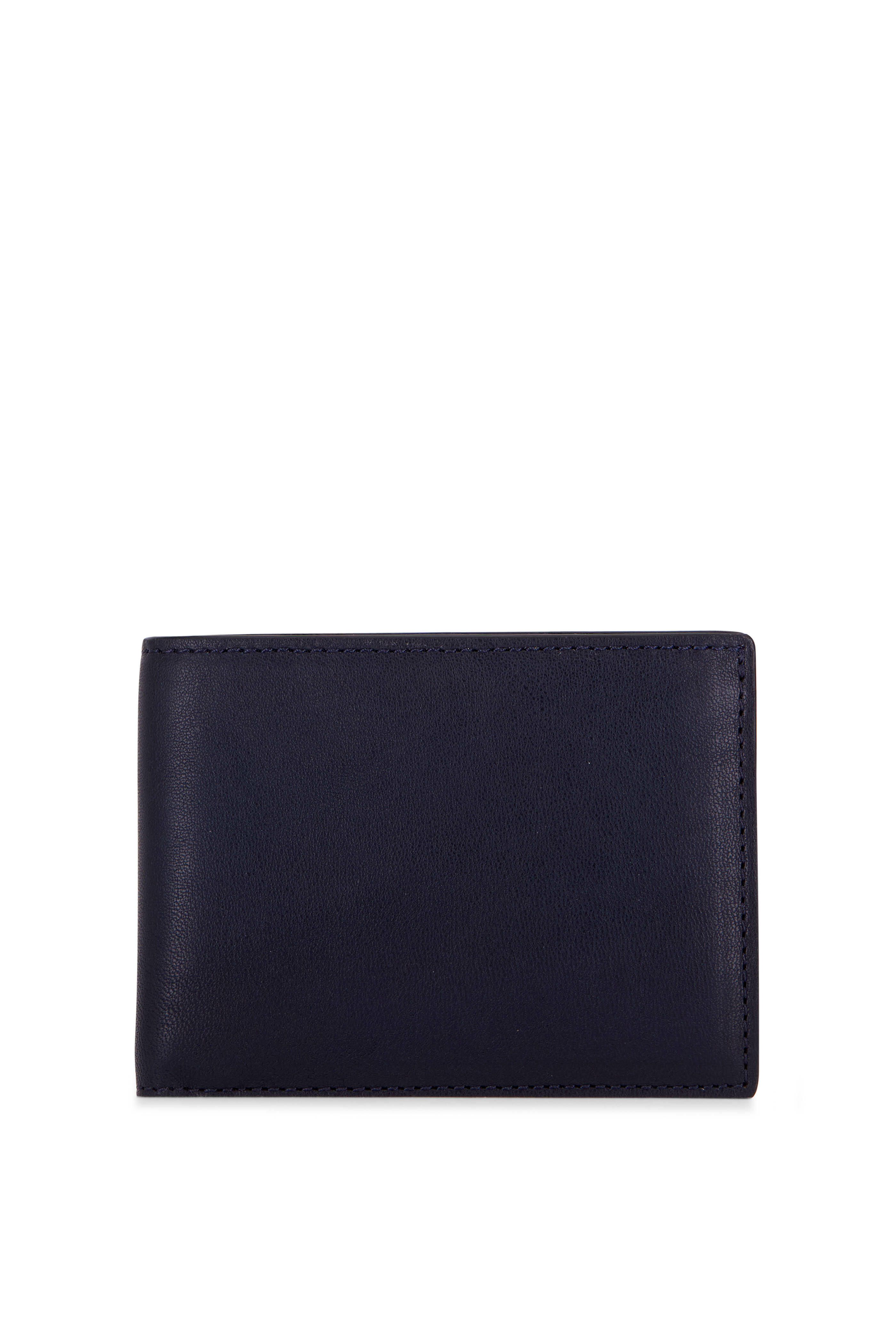 Bosca - Navayo Navy Leather Bi-Fold Wallet | Mitchell Stores