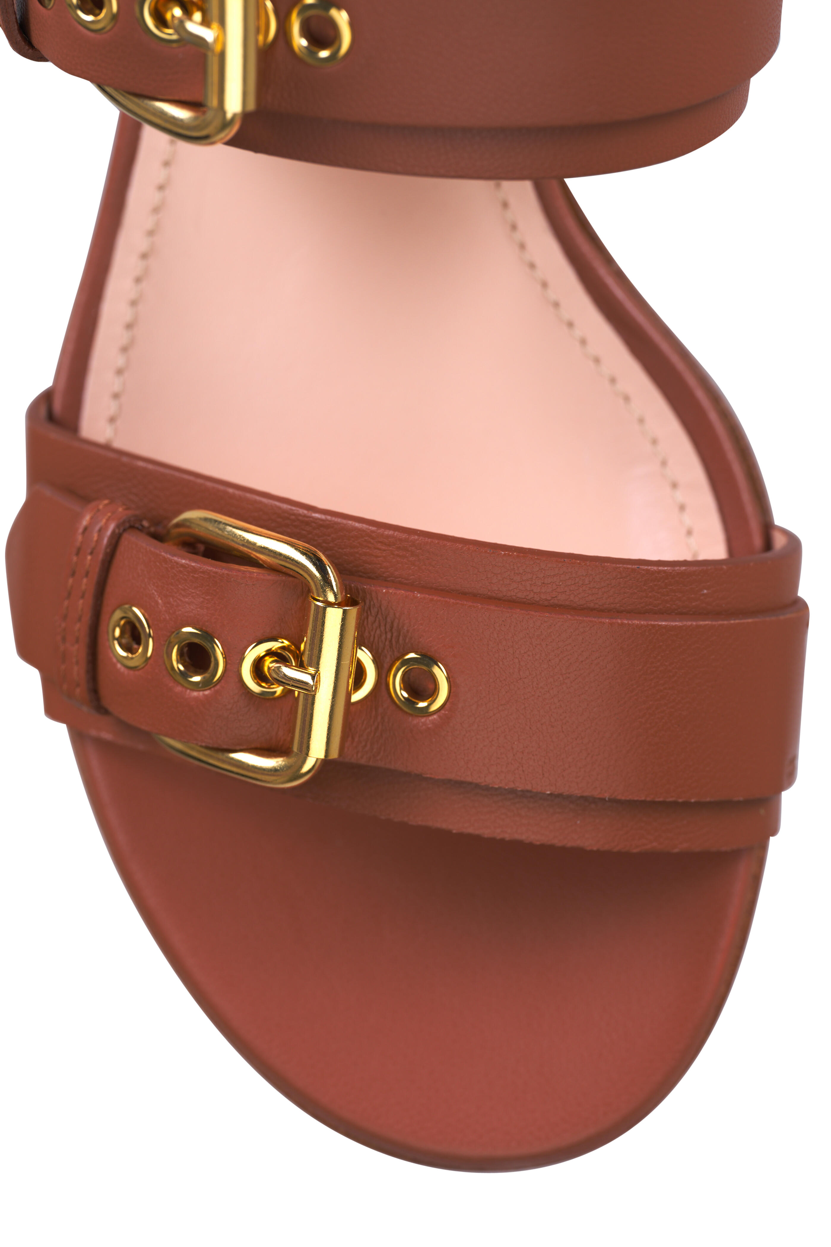 AGL - Lala Brown Leather Buckle Sandal, 45mm
