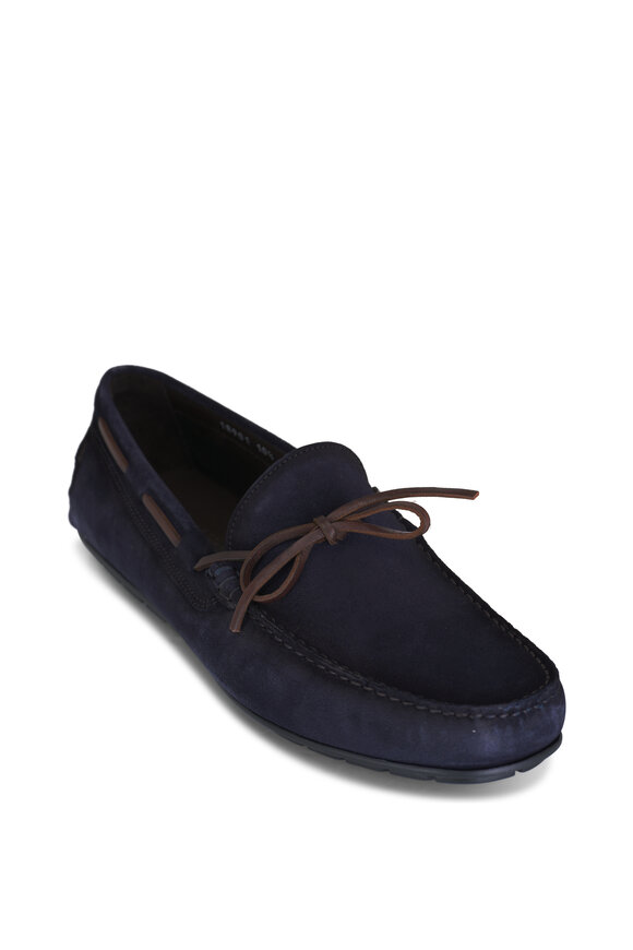 To Boot New York - Barnett Navy Blue Suede Loafer