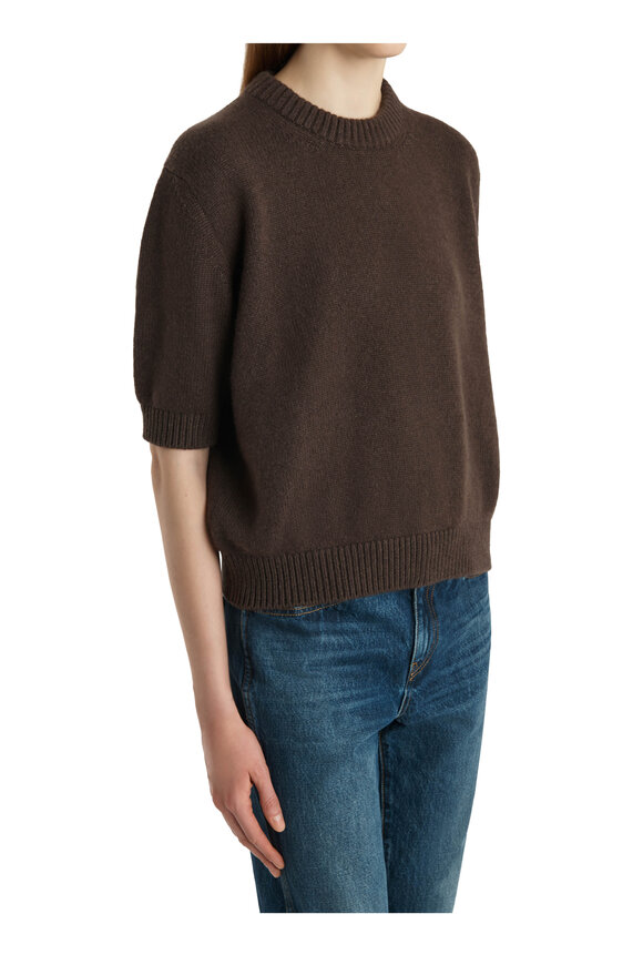 Khaite Davin Coffee Cashmere Sweater - view 4