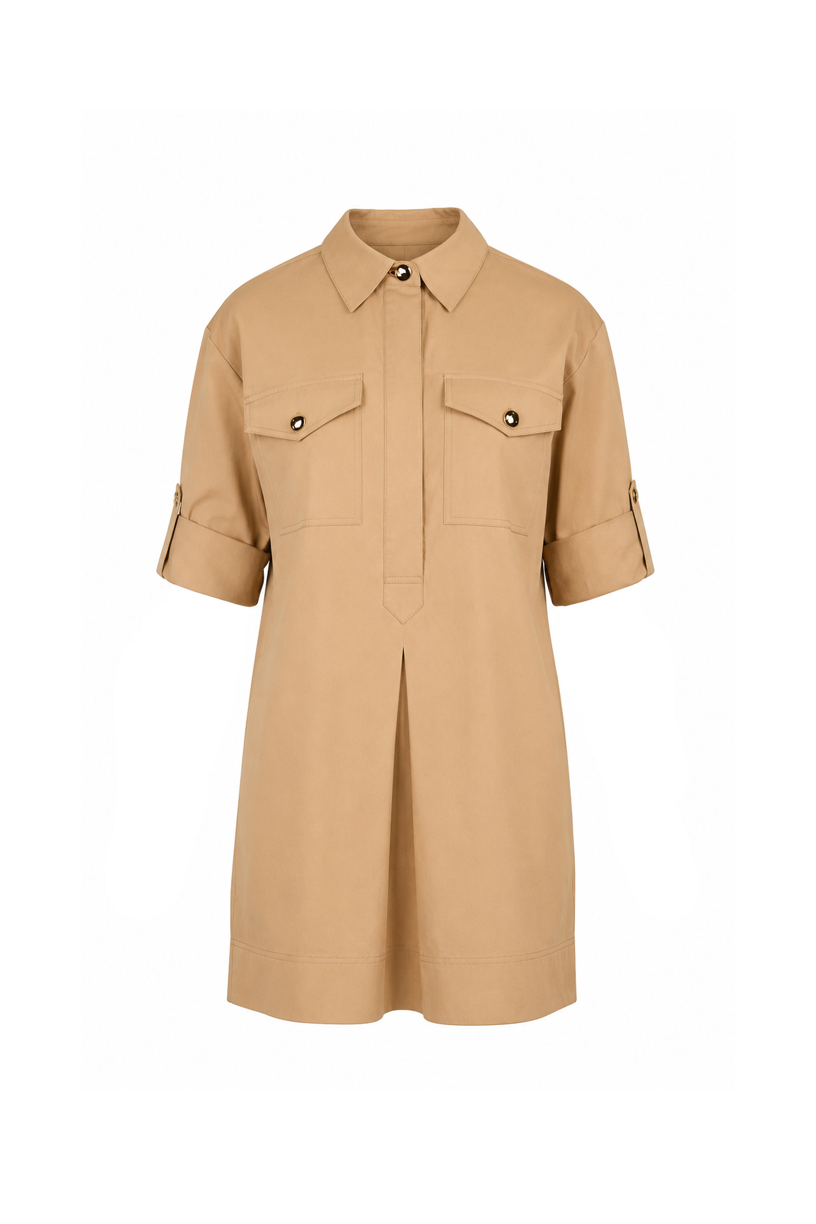 Tanya Taylor - Lennon Dark Khaki Mini Dress - view 1