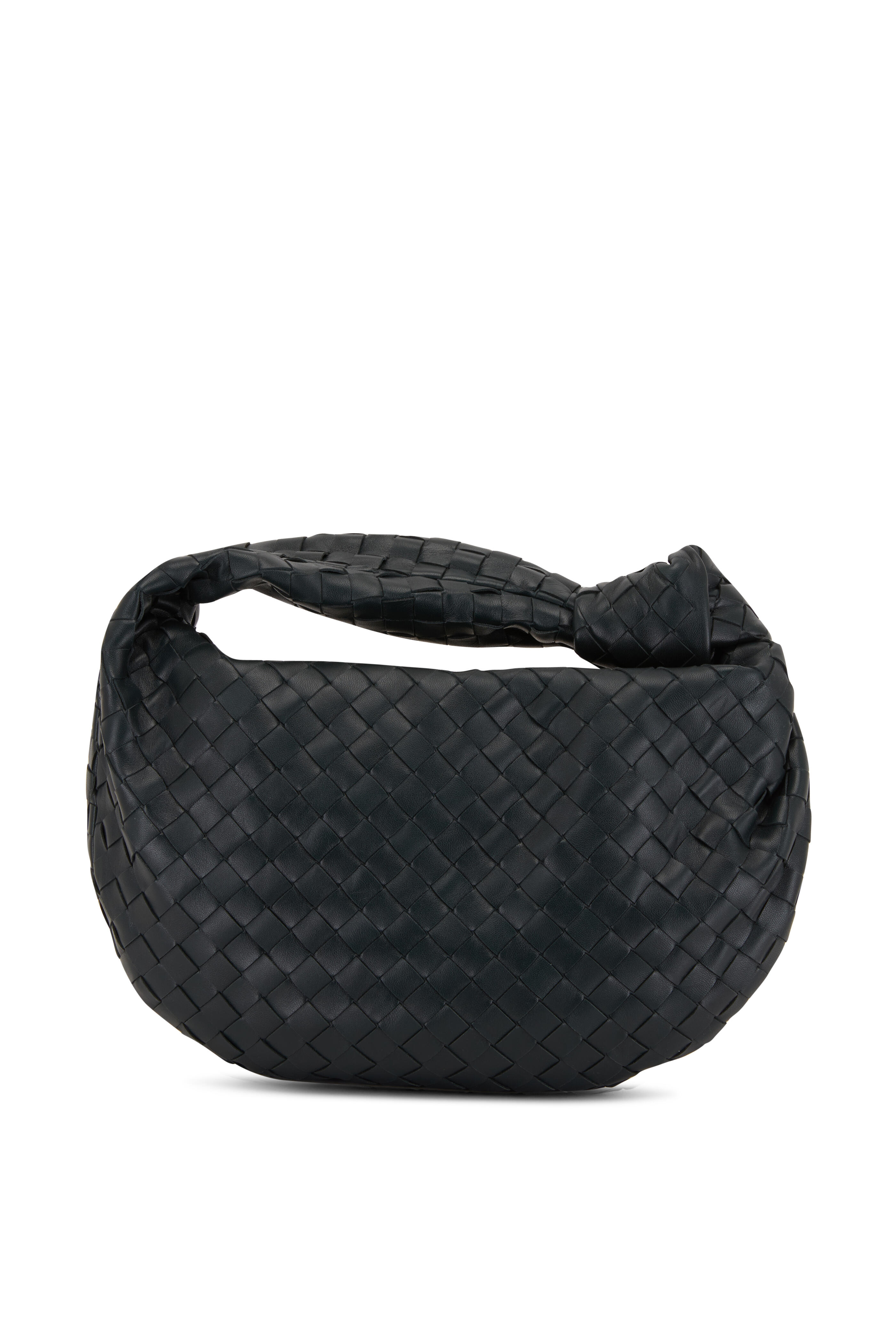 Bottega Veneta Women's Teen Jodie Space Blue Woven Leather Bag | by Mitchell Stores