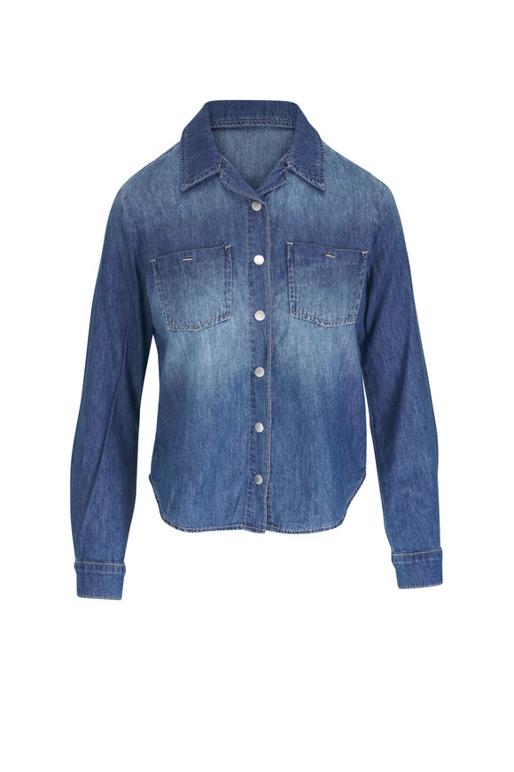 L'Agence Isla Anvil Blue Denim Shirt