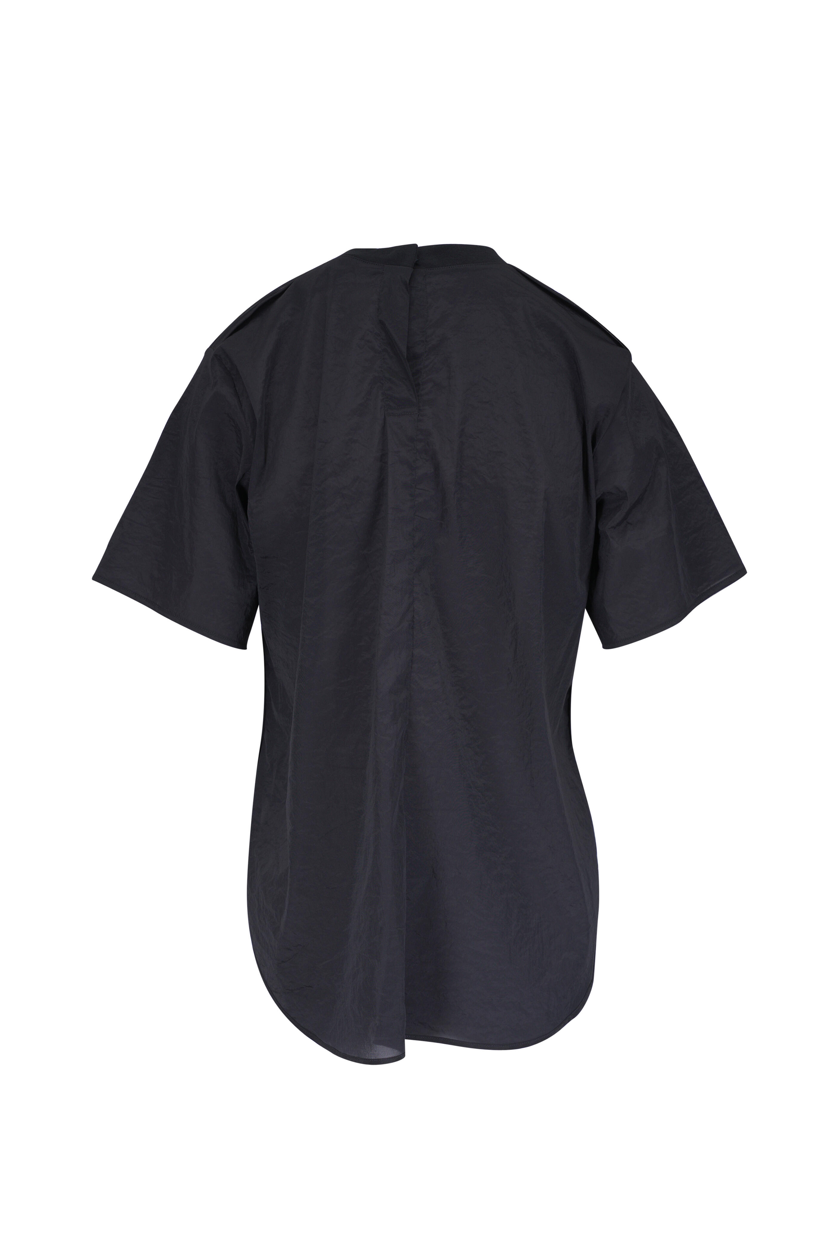 KZ_K Studio - Equipmant Black Hyper Stretch Organza Top