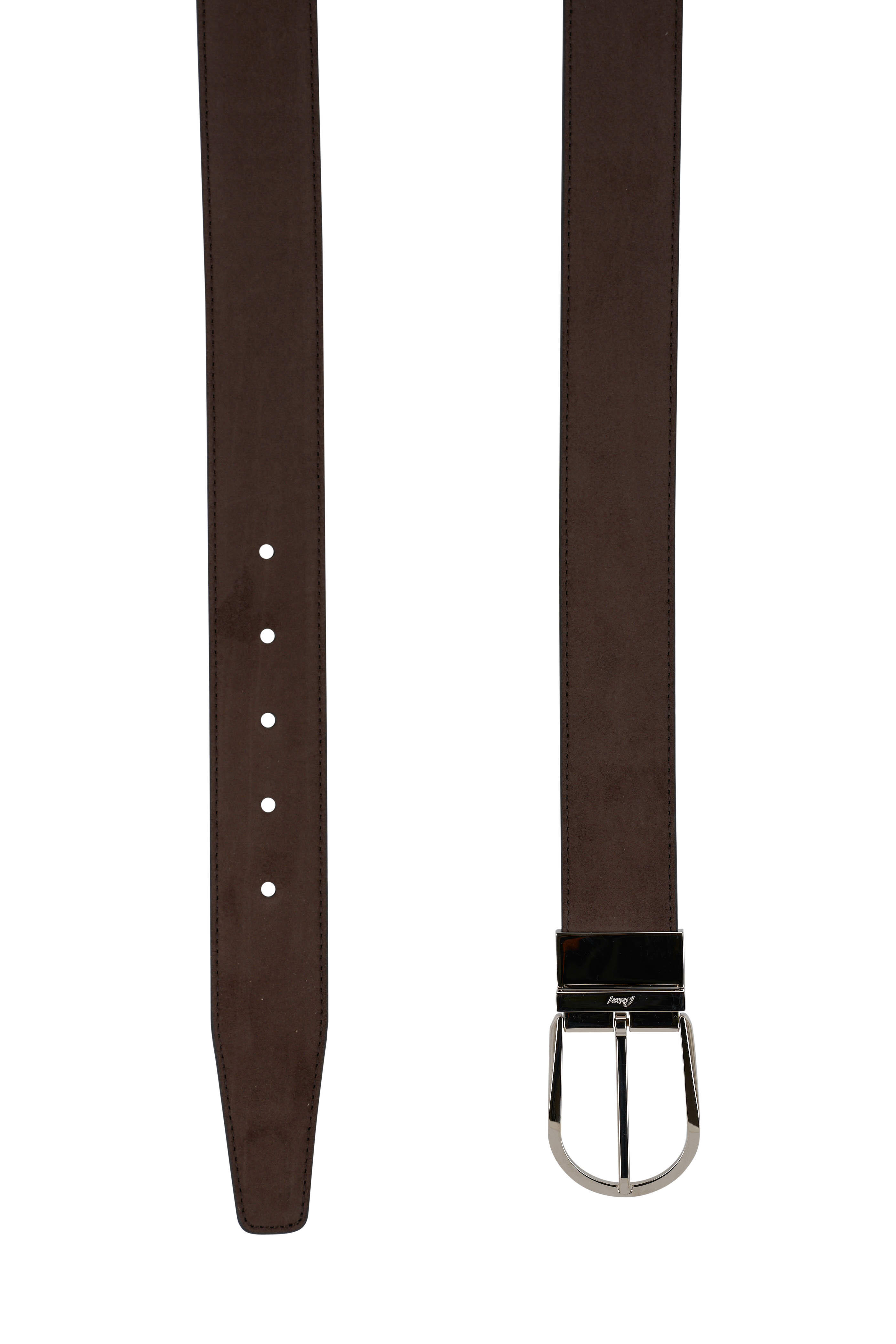 Dark brown suede belt  Brioni® CL Official Store