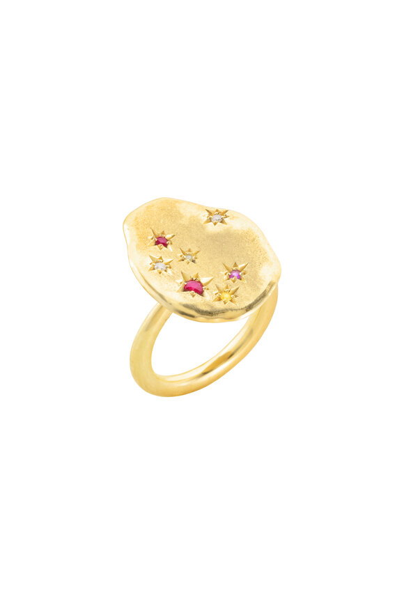 Mellerio 18k Yellow Gold Starry Night Ring