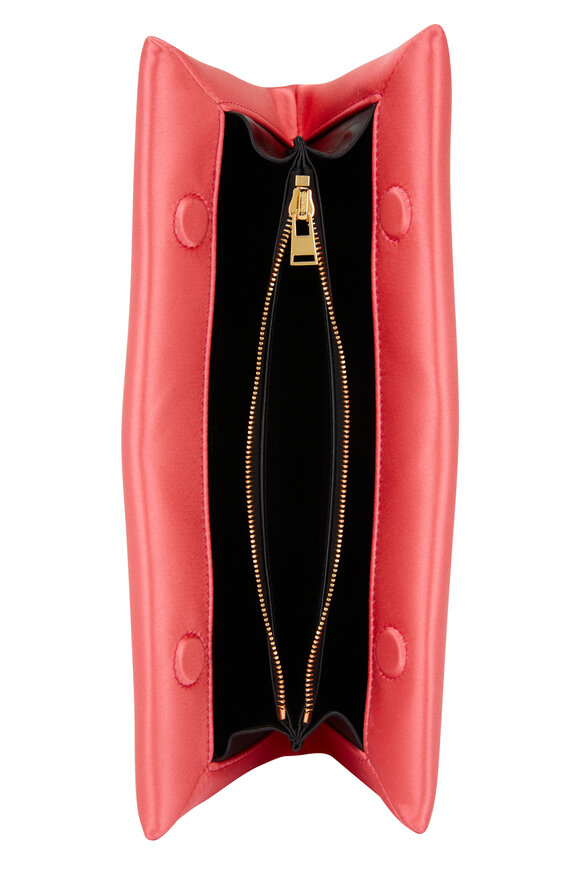 Tom Ford - Ava Coral Raspberry Satin Clutch