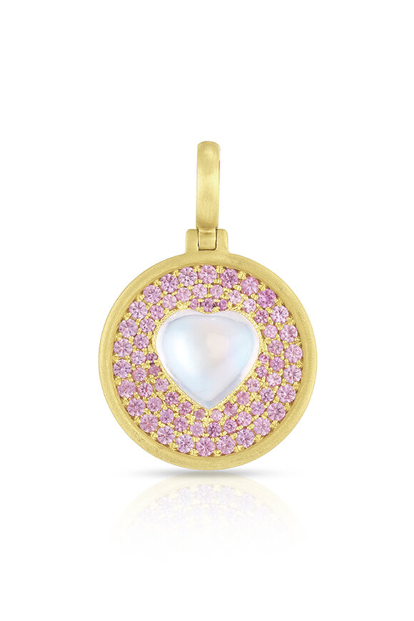 Leigh Maxwell 18k Yellow Gold Amani Small Pave Heart Pendant